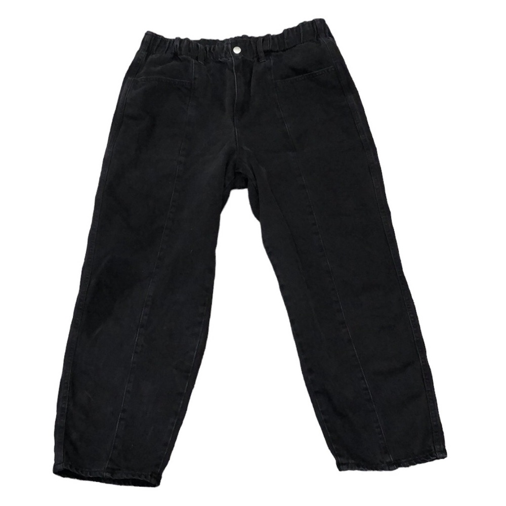 Madewell Wide Leg Jeans Pull-On Balloon Size Large Hobson Wash Paperbag Edition